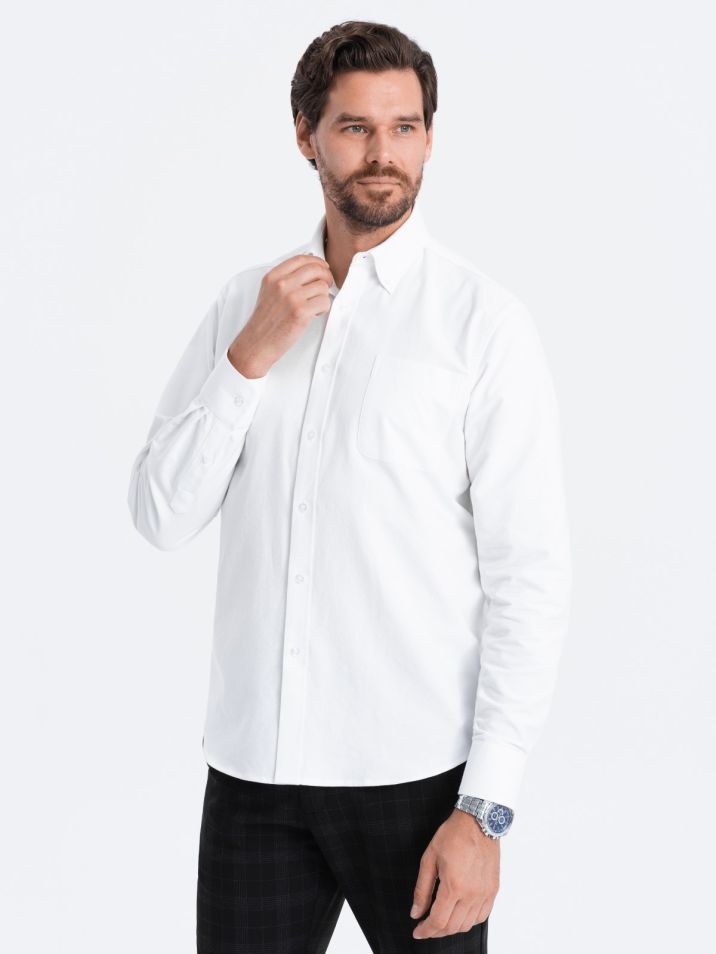 Ombre Clothing Muška košulja dugih rukava Copperfog bijela