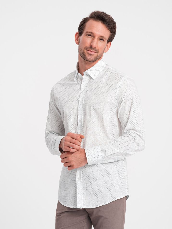 Ombre Clothing Muška košulja dugih rukava Klaern bijela