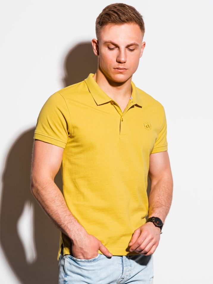 Ombre Clothing Muška basic polo majica Douglas žuta