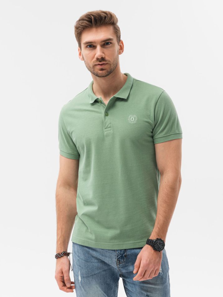 Ombre Clothing muška basic polo majica Douglas zelena