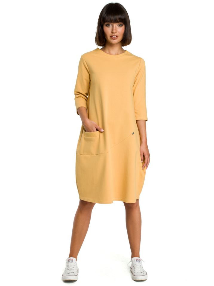 BeWear Ženska midi haljina Czesl B083 žuta