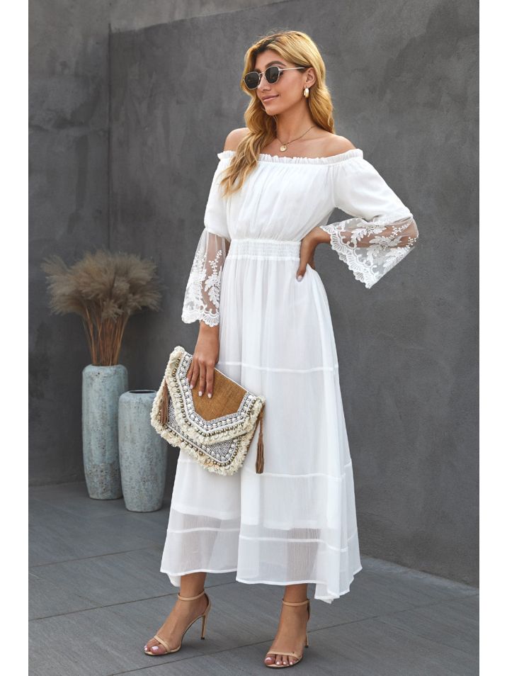 OMG ženske dugo haljina Lachlan bijela