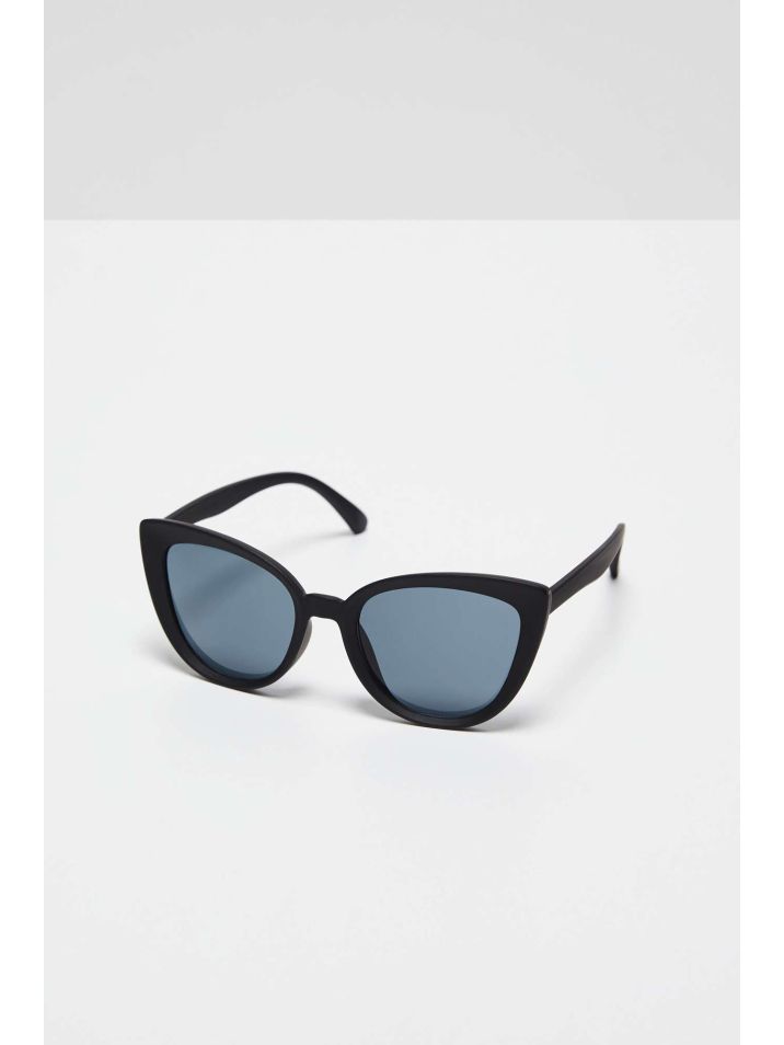 Moodo Ženske sunčane naočale Guenervydd Cat-Eye Crna staklo crna