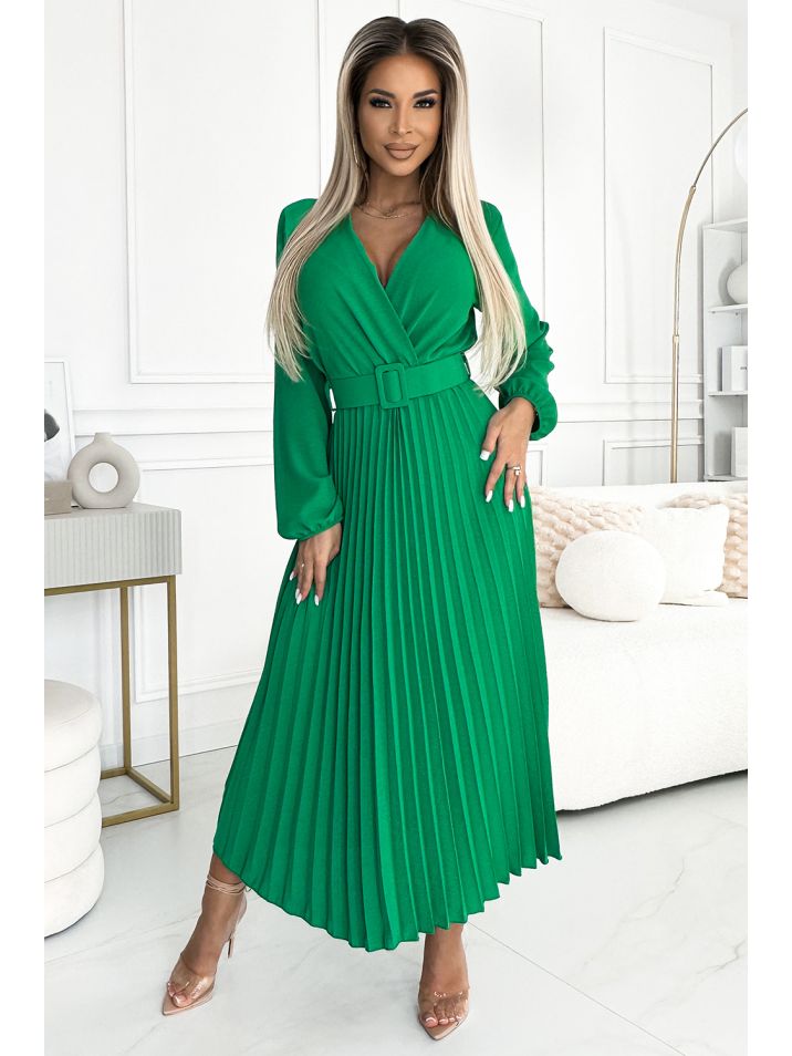 Numoco Ženska midi haljina Viviana svijetlo zelena