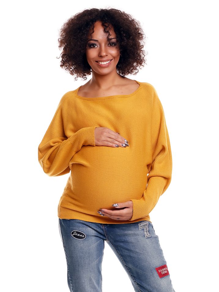PeeKaBoo Ženski džemper za trudnice Barcs senf