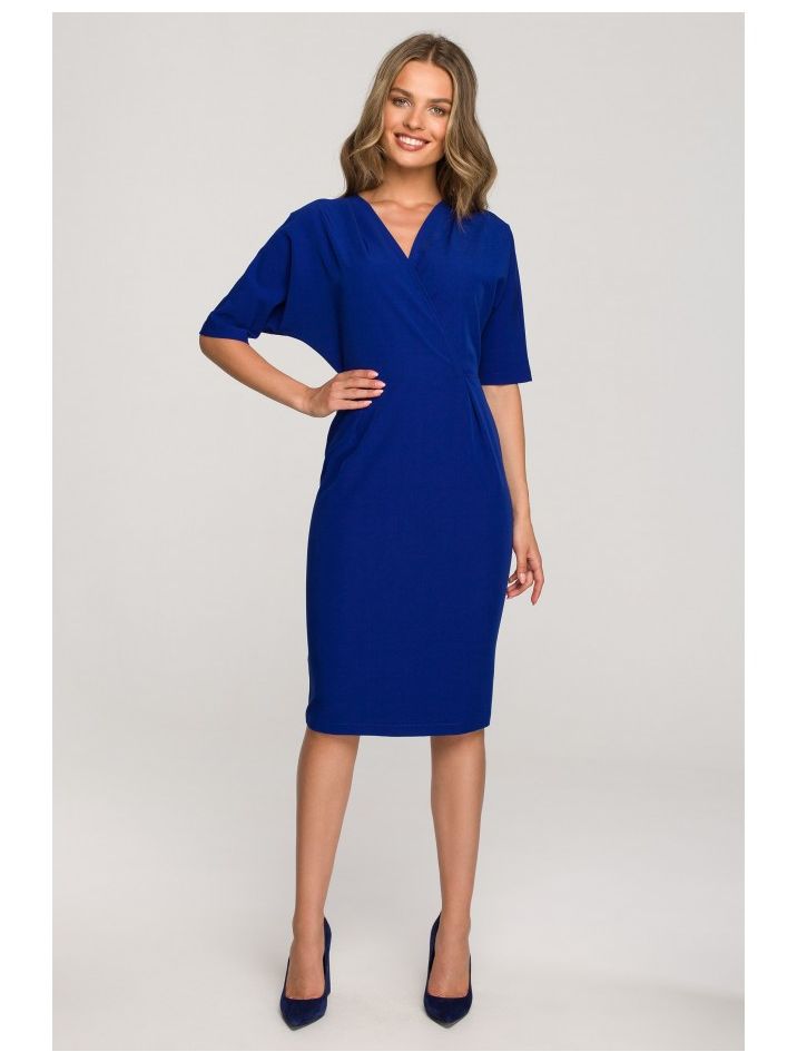 Stylove Ženska mini haljina Clarine S313 različak plavi